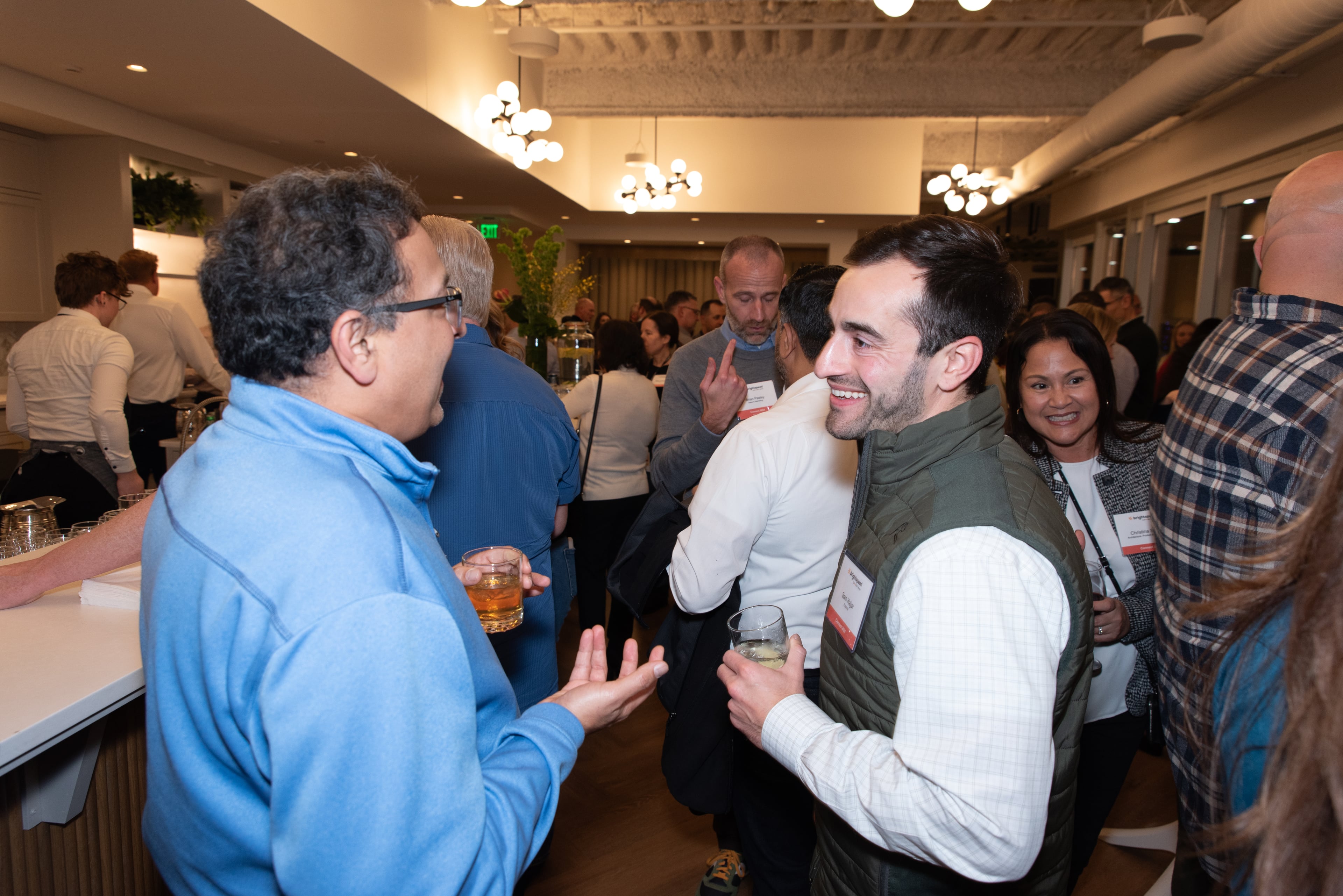 Brightspeed Connect corporate event with professionals networking in upscale venue